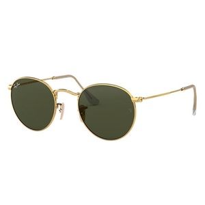 Ray-Ban ROUND METAL: Green Classic G-15